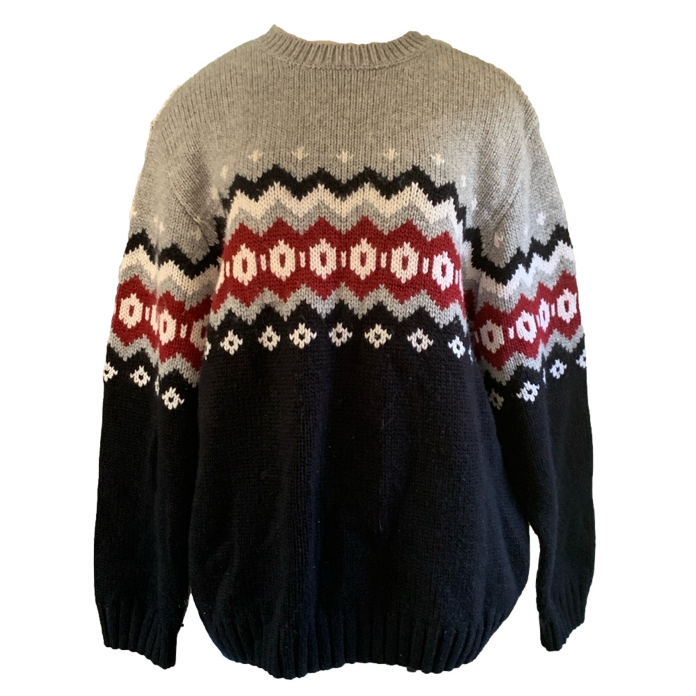 Route 66 sz XL vintage wool blend grandpa crewneck patterned sweater